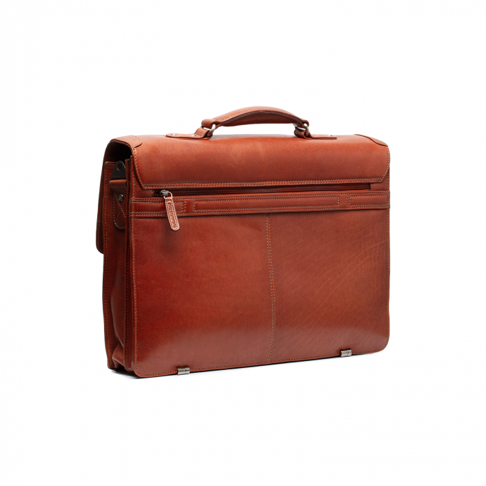 Servieta pentru acte si laptop 15 inch, The Chesterfield Brand, Salvatore, piele naturala, Maro coniac [8]