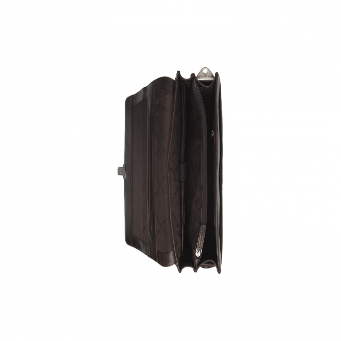 Servieta pentru acte si laptop 15 inch, The Chesterfield Brand, Salvatore, piele naturala, Maro inchis [5]