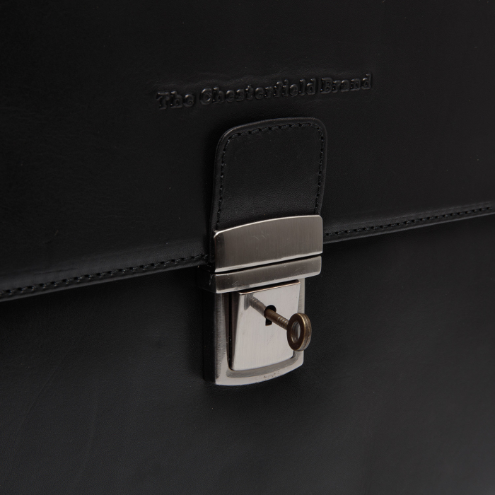 Servieta pentru acte si laptop 15 inch, The Chesterfield Brand, Salvatore, piele naturala, Negru [2]