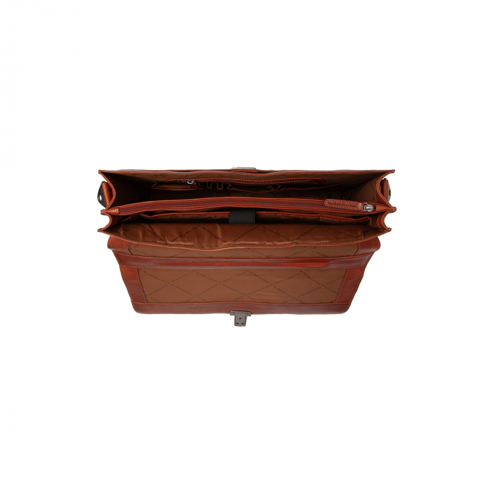 Servieta pentru acte si laptop 15 inch, The Chesterfield Brand, Salvatore, piele naturala, Maro coniac [4]