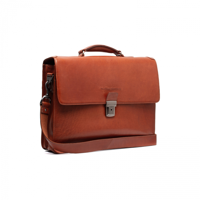 Servieta pentru acte si laptop 15 inch, The Chesterfield Brand, Salvatore, piele naturala, Maro coniac [3]