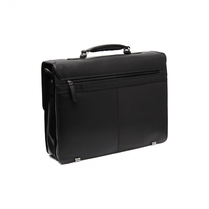 Servieta pentru acte si laptop 15 inch, The Chesterfield Brand, Salvatore, piele naturala, Negru [6]