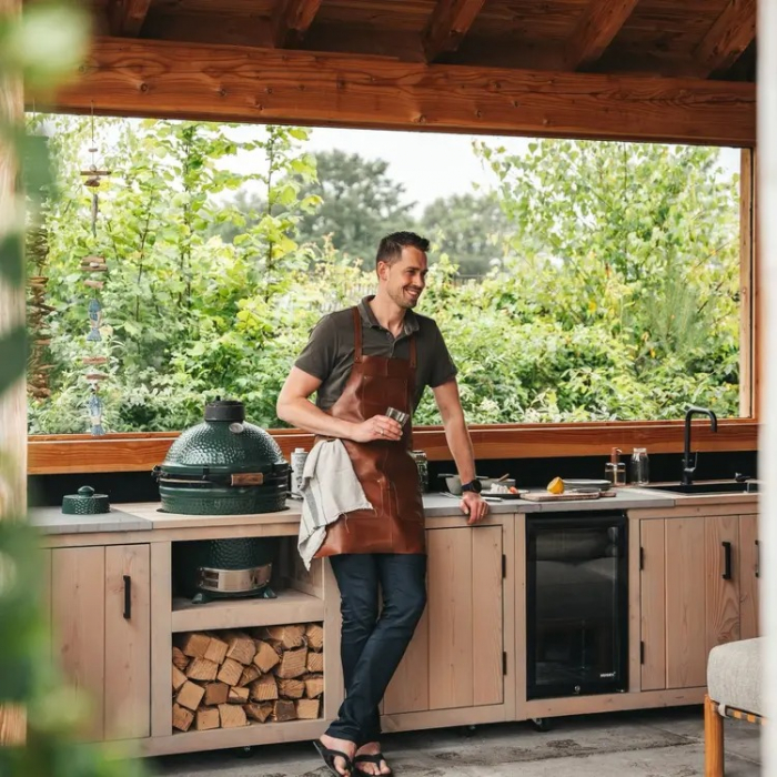 Sort de gatit din piele naturala, Asado, Maro coniac [2]