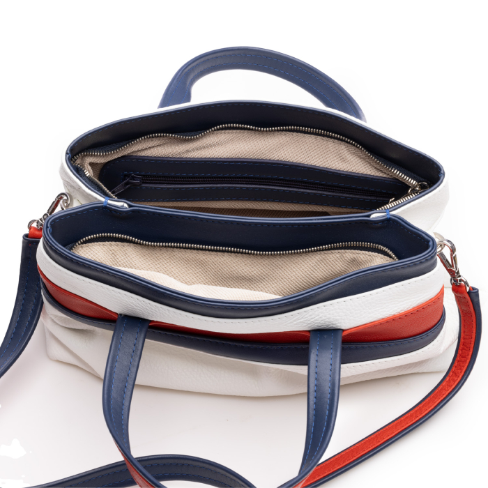 Geanta mana si umar, piele naturala Tommy Marine, Alb [6]