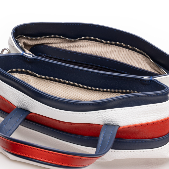 Geanta mana si umar, piele naturala Tommy Marine, Alb [3]