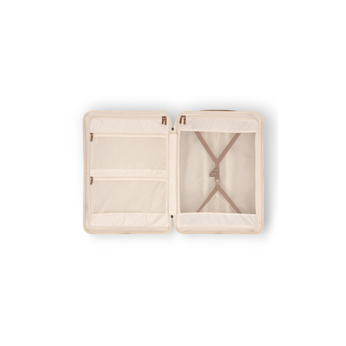 Troler mare din policarbonat usor si piele naturala, The Chesterfield Brand, Zuna, Bej [2]