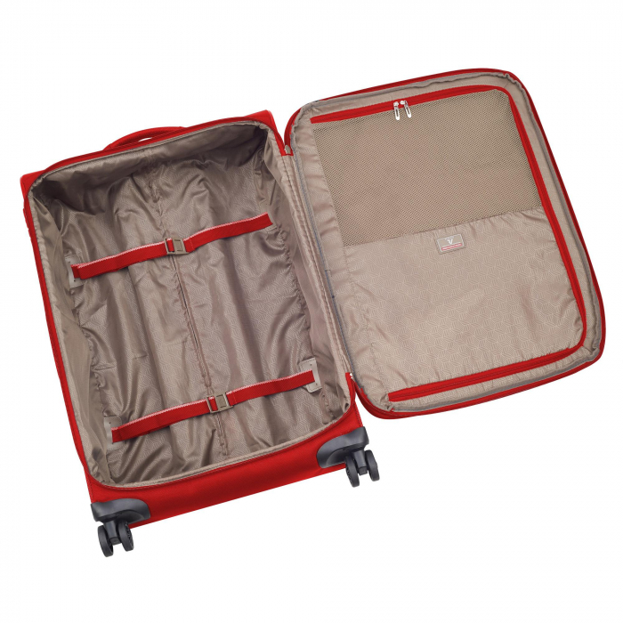 Troler mare Joy 75 cm, Roncato, poliester, extensibil 30% , Rosu [4]