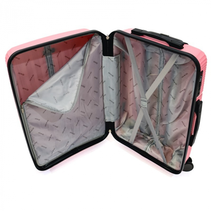 Troler mare Reno 74 cm, Lamonza, material PP, Roz [4]