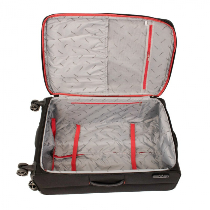 Troler mare SMILEY, Negru cu rosu, 79 cm [3]