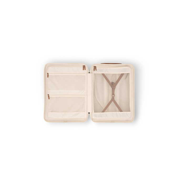 Troler mediu din policarbonat usor si piele naturala, The Chesterfield Brand, Zuna, Bej [4]