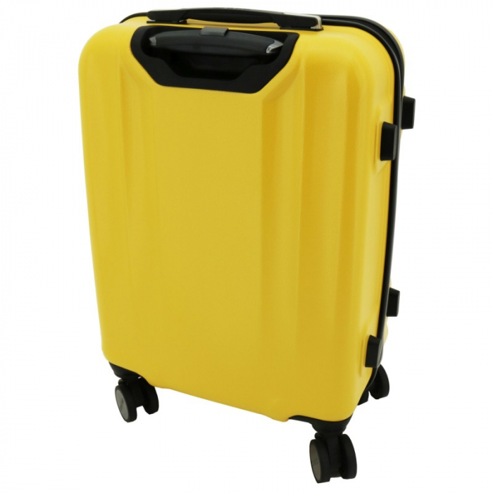 Troler mediu Glamour 68 cm Lamonza, ABS flexibil, Galben [5]