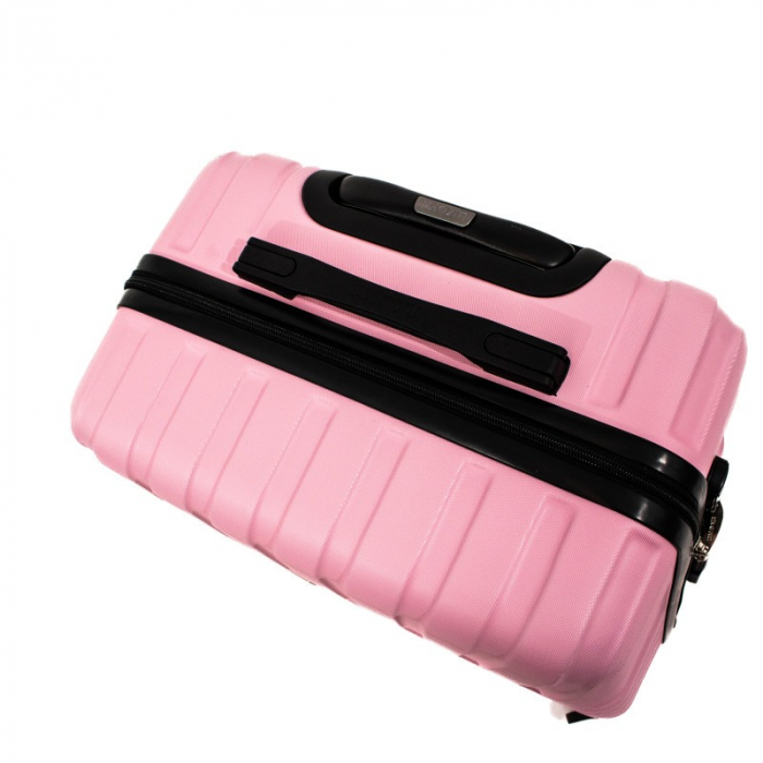 Troler mediu Malibu 65 cm, Lamonza, ABS, Roz pudra [2]