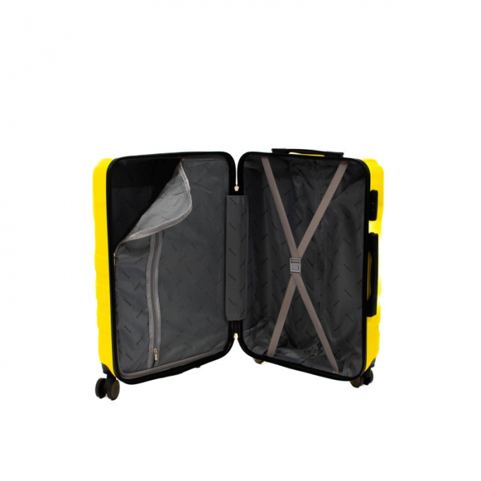 Troler mediu Malibu 65 cm, Lamonza, ABS, Galben [8]
