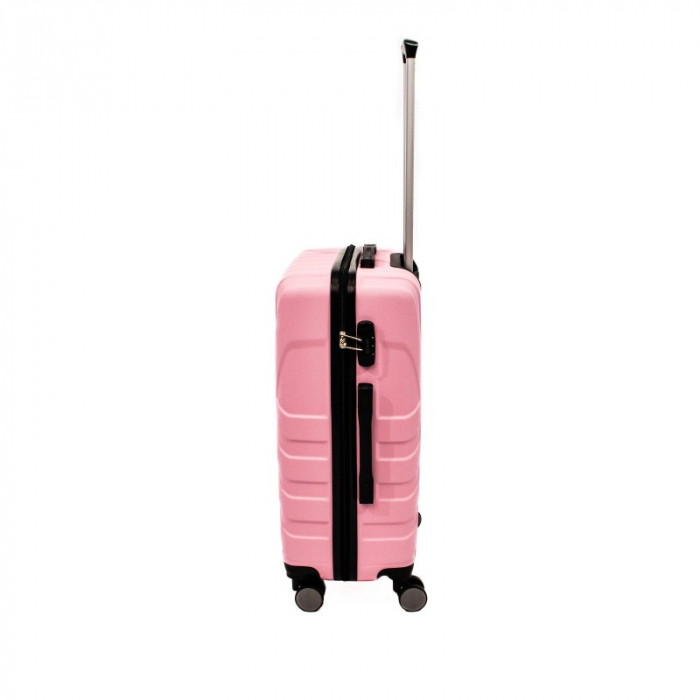 Troler mediu Malibu 65 cm, Lamonza, ABS, Roz pudra [6]