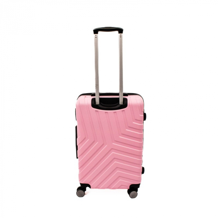 Troler mediu Malibu 65 cm, Lamonza, ABS, Roz pudra [8]