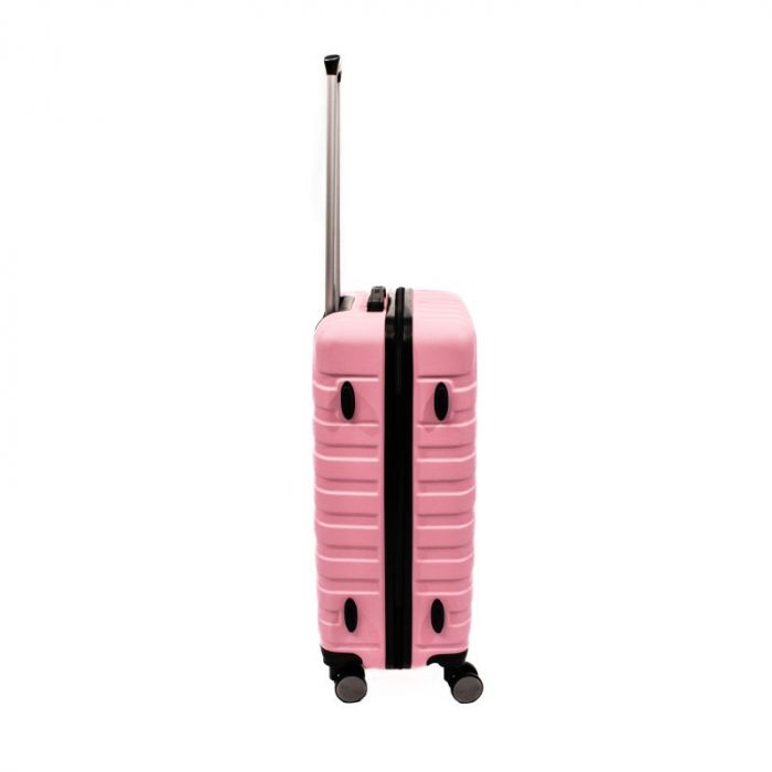 Troler mediu Malibu 65 cm, Lamonza, ABS, Roz pudra [7]