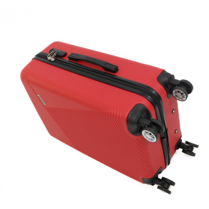 Troler mediu Melody 64 cm, Lamonza, ABS, Rosu [7]