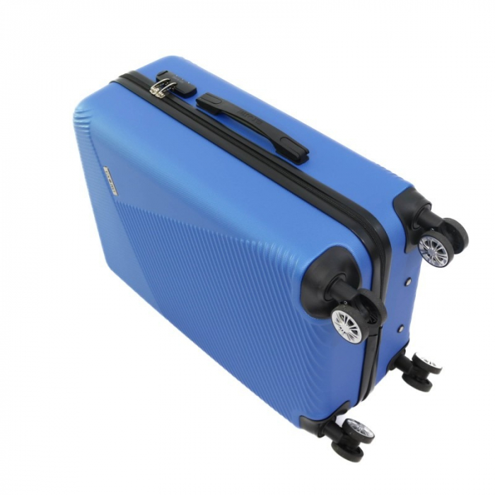 Troler mediu Melody 64 cm, Lamonza, ABS, Albastru [7]