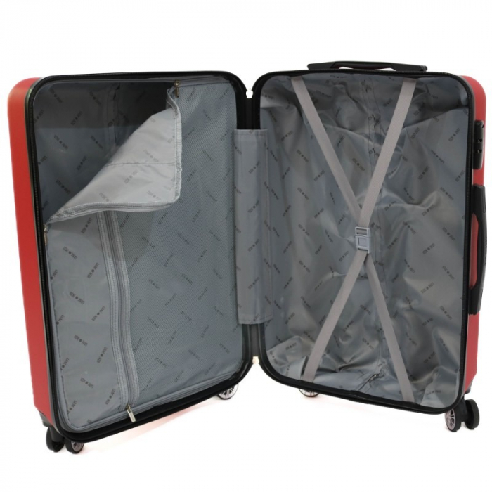 Troler mediu Melody 64 cm, Lamonza, ABS, Rosu [9]