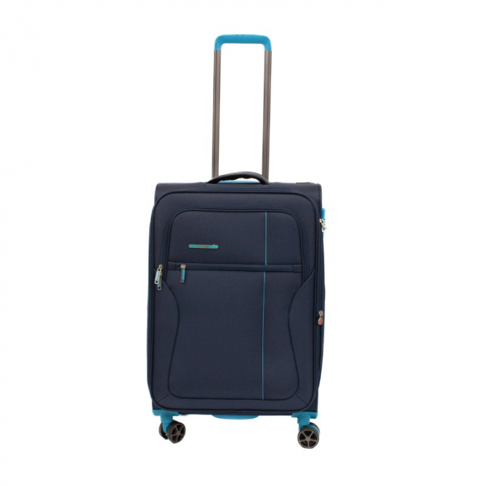 Troler mediu  ULTRALIGHT 69 cm, Albastru inchis cu turcoaz, expandabil 30% [2]