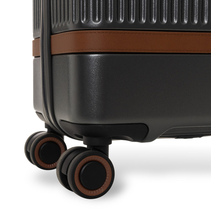 Troler mic din policarbonat usor si piele naturala, The Chesterfield Brand, Zuna, Negru grafit [2]