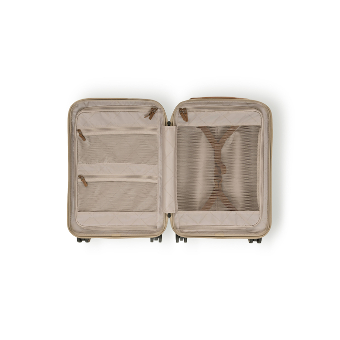 Troler mic din policarbonat usor si piele naturala, The Chesterfield Brand, Zuna, Bej Champagne [2]