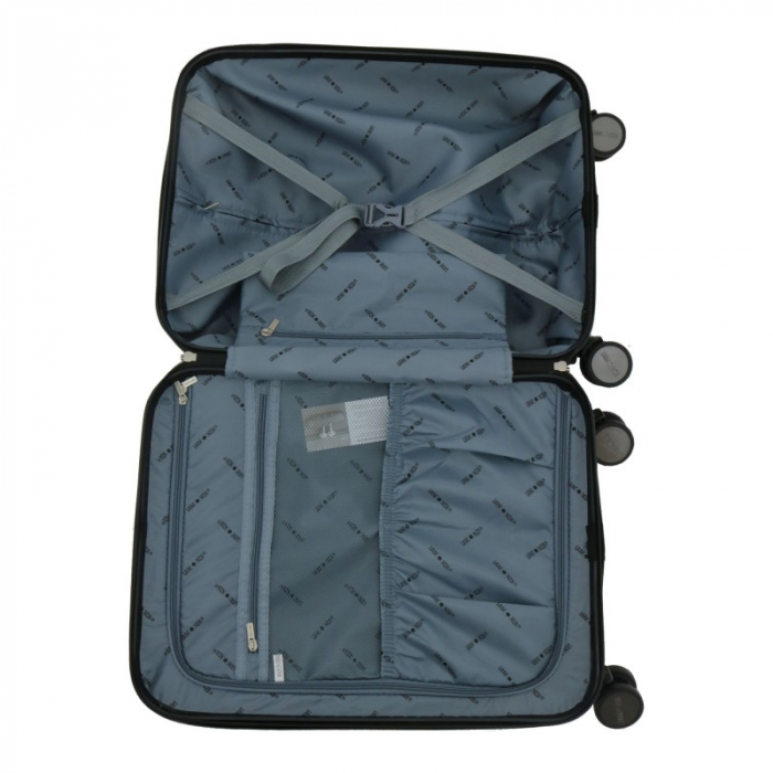 Troler mic Glamour 55 cm Lamonza, ABS flexibil, Galben [4]