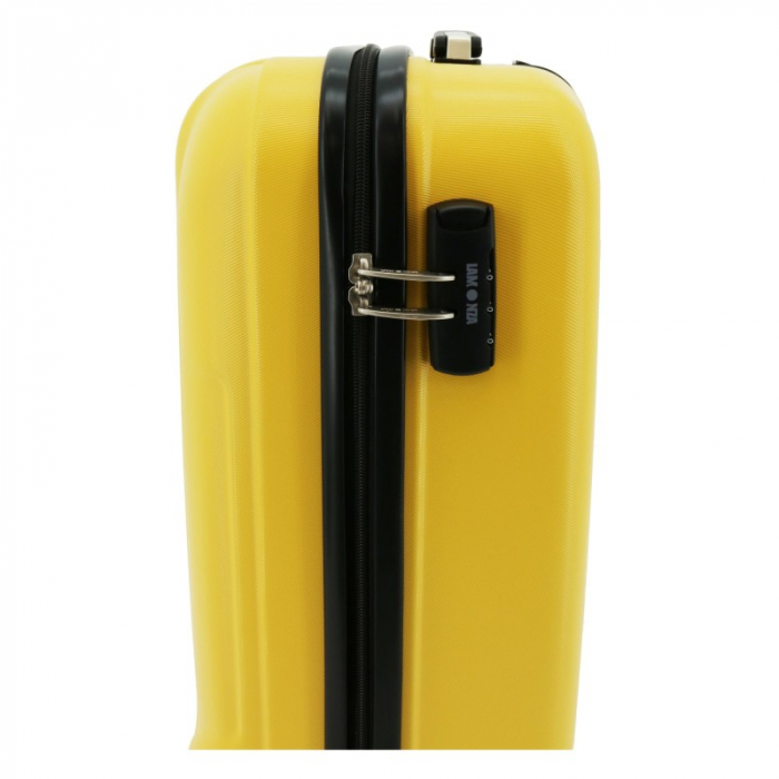 Troler mic Glamour 55 cm Lamonza, ABS flexibil, Galben [2]