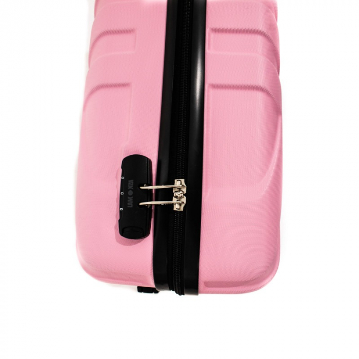 Troler mic Malibu 55 cm, Lamonza, ABS, Roz pudra [4]