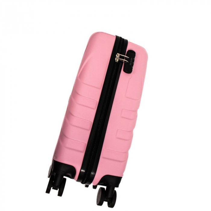 Troler mic Malibu 55 cm, Lamonza, ABS, Roz pudra [5]