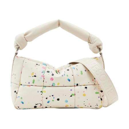 Geanta de mana si umar Desigual, BOLS SPLATTER23 PUFFY REN, Alb [4]