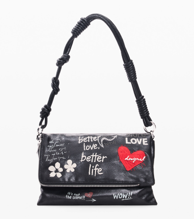 Geanta de dama crossbody Desigual, seria Wow Murano - Negru [3]