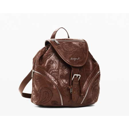 Rucsac mic de dama Desigual, seria Siroco Tula Mini - Maro camel