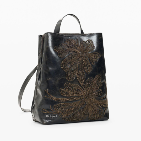 Rucsacuri - Rucsac mic de dama, Desigual, seria Mistral Sumy Mini - Maro ciocolata