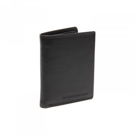 Portofel barbati din piele naturala, The Chesterfield Brand, Vincent, cu protectie anti scanare RFID, Negru