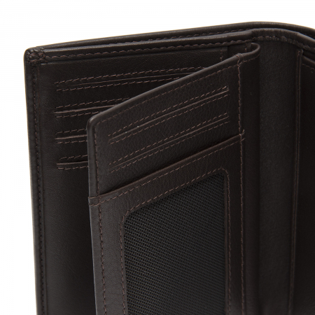 Portofel barbati, The Chesterfield Brand, cu protectie anti scanare RFID, din piele naturala, Hanson, Maro inchis [3]