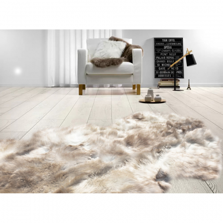 Decoratiuni din blana - Blana naturala decorativa de miel, Bej