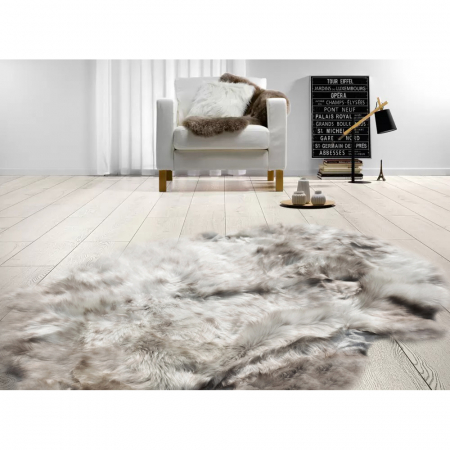 Decoratiuni din blana - Blana naturala decorativa de miel, Gri deschis