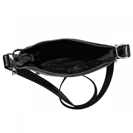 Borseta de barbati din piele naturala moale, model 056, Negru mat [4]