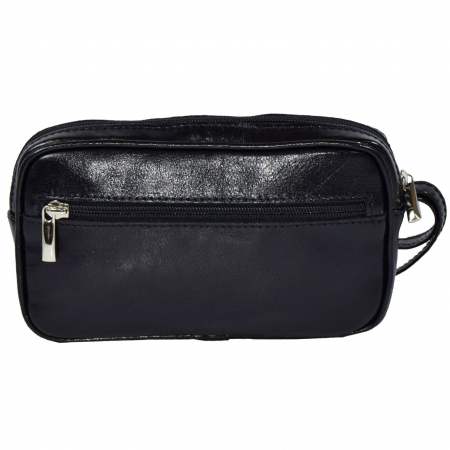 Borseta de barbati din piele naturala fina, model 015 de mana, Negru [3]