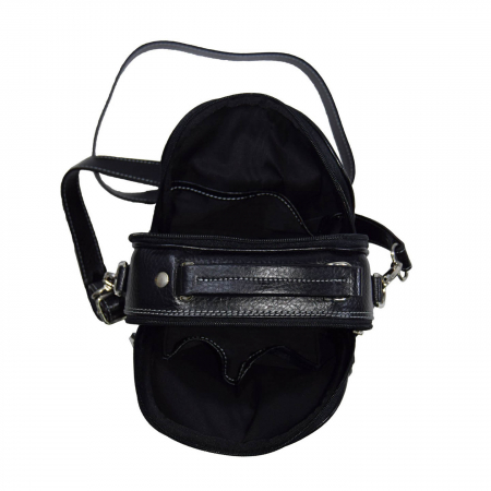Borseta de barbati din piele naturala moale, model 016, Negru mat [4]