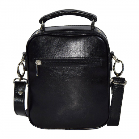 Borseta de barbati din piele naturala, model 016, Negru [2]