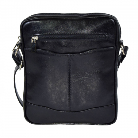 Borseta de barbati din piele naturala, model 028, Negru [1]
