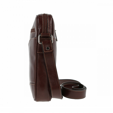 Borseta de barbati din piele naturala, model 028, Maro coniac [2]