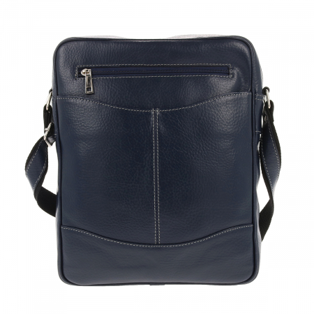 Borseta de barbati din piele naturala moale, model 029, Bleumarin mat [2]