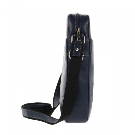 Borseta de barbati din piele naturala moale, model 029, Bleumarin mat [3]