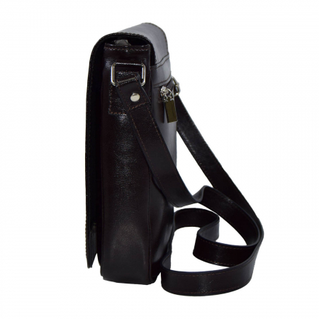 Borseta de barbati din piele naturala, model 04, Maro inchis [3]