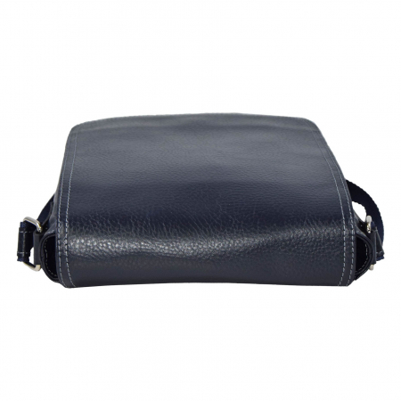 Borseta de barbati din piele naturala moale, model 04, Bleumarin mat [5]