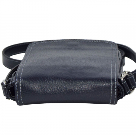 Borseta de barbati din piele naturala moale, model 044, Bleumarin mat [5]