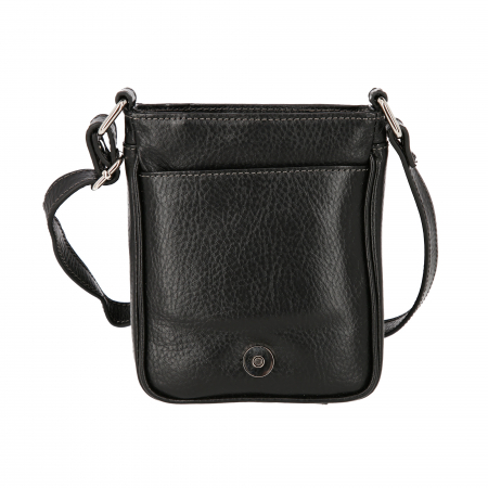 Borseta de barbati din piele naturala moale, model 044, Negru mat [1]